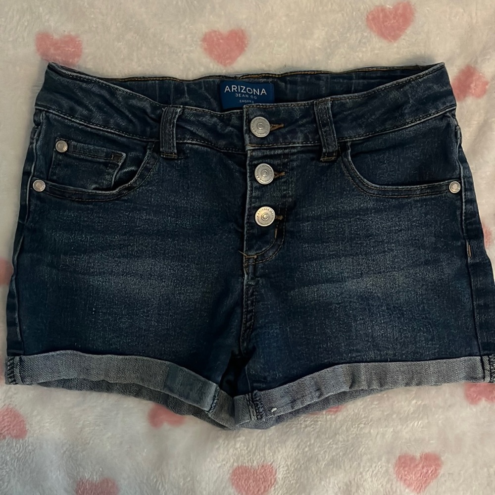 Arizona Girls Blue Shortie Jean Shorts